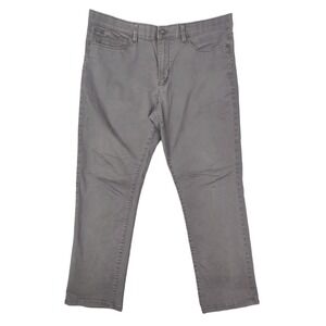 English Laundry Mens 36x29 Straight Fit Gray Stretch Chinos Pants Casual